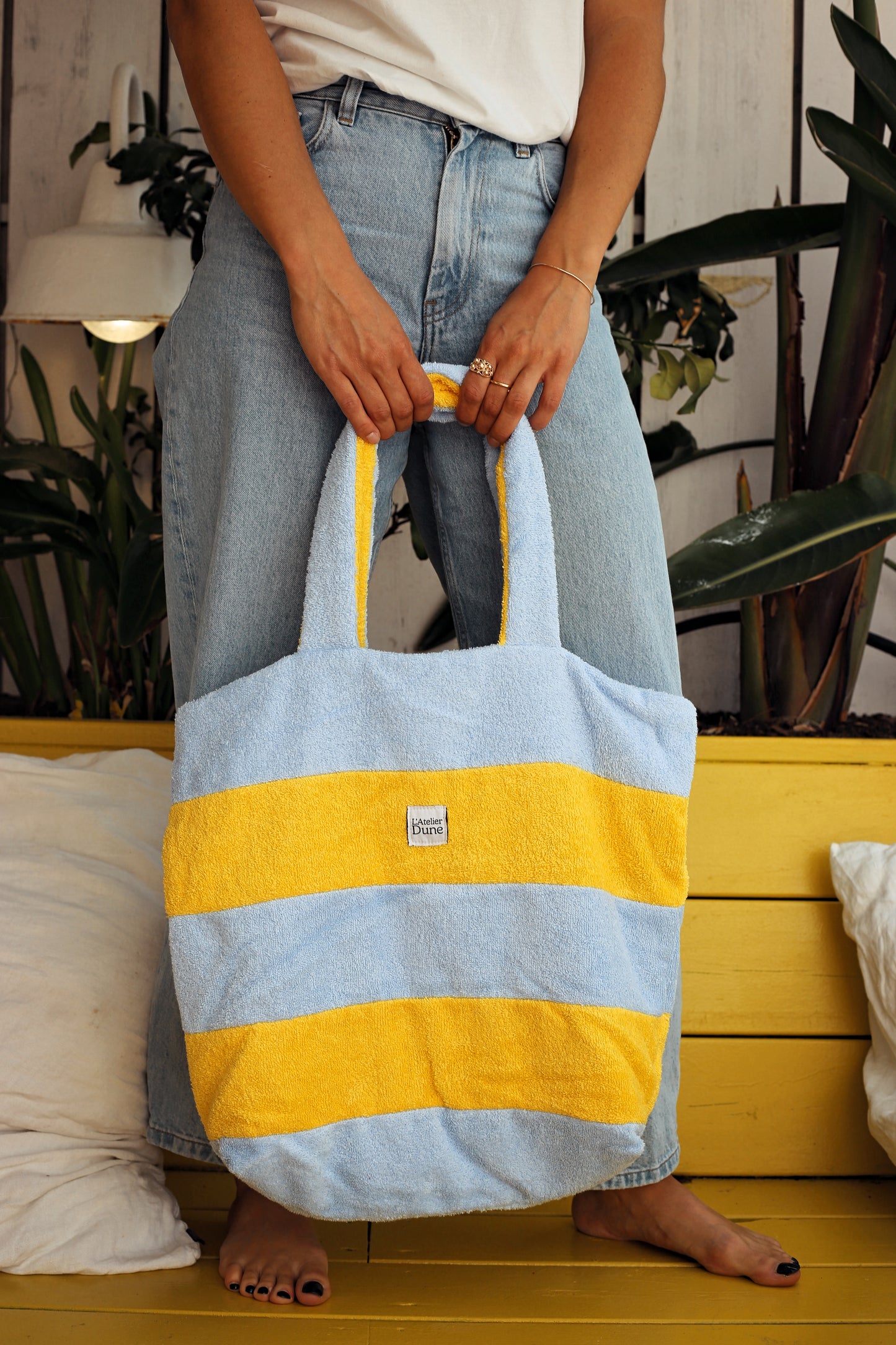 Cabas SPONGE - Bleu & Jaune